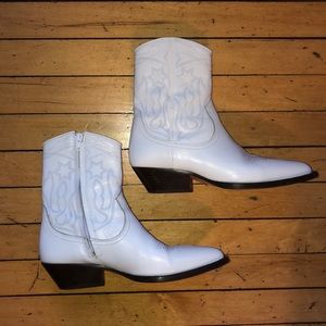 sandro white cowboy boots